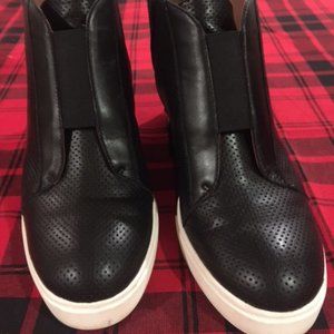 Linea Paolo Felicia Wedge Sneaker/Boots, Black, 8M